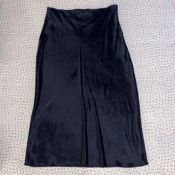 Staud Mid-Length Satin Skirt - Picture 1 of 4